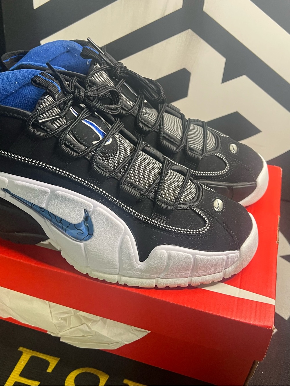 Nike Black and Blue Men's Penny air max 1